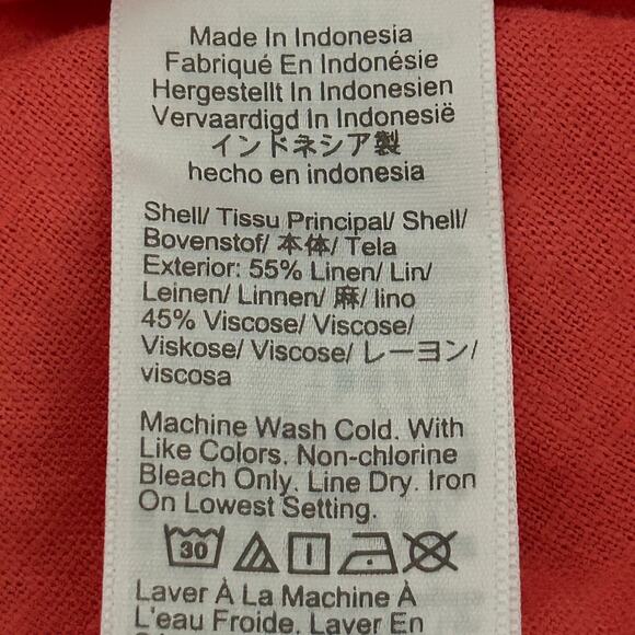 J. Crew Factory Pull-On Faux Wrap Linen Blend Side Tie Midi Skirt M Medium New - Picture 9 of 9